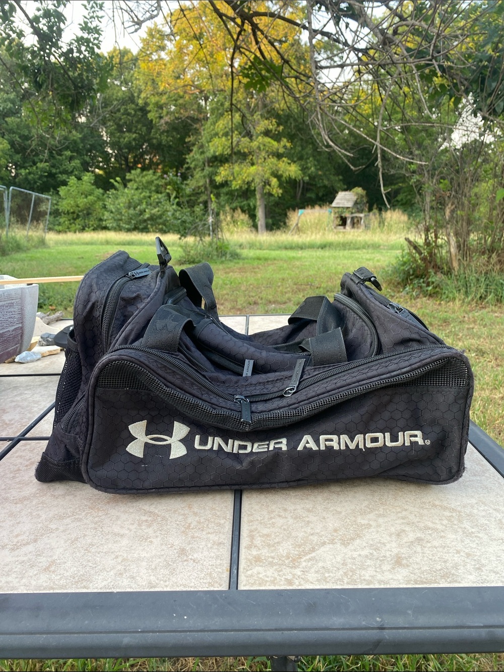 Under Armour Zone Team Duffel Bag with Logo 10 x 10 x 18 No Shoulder Strap